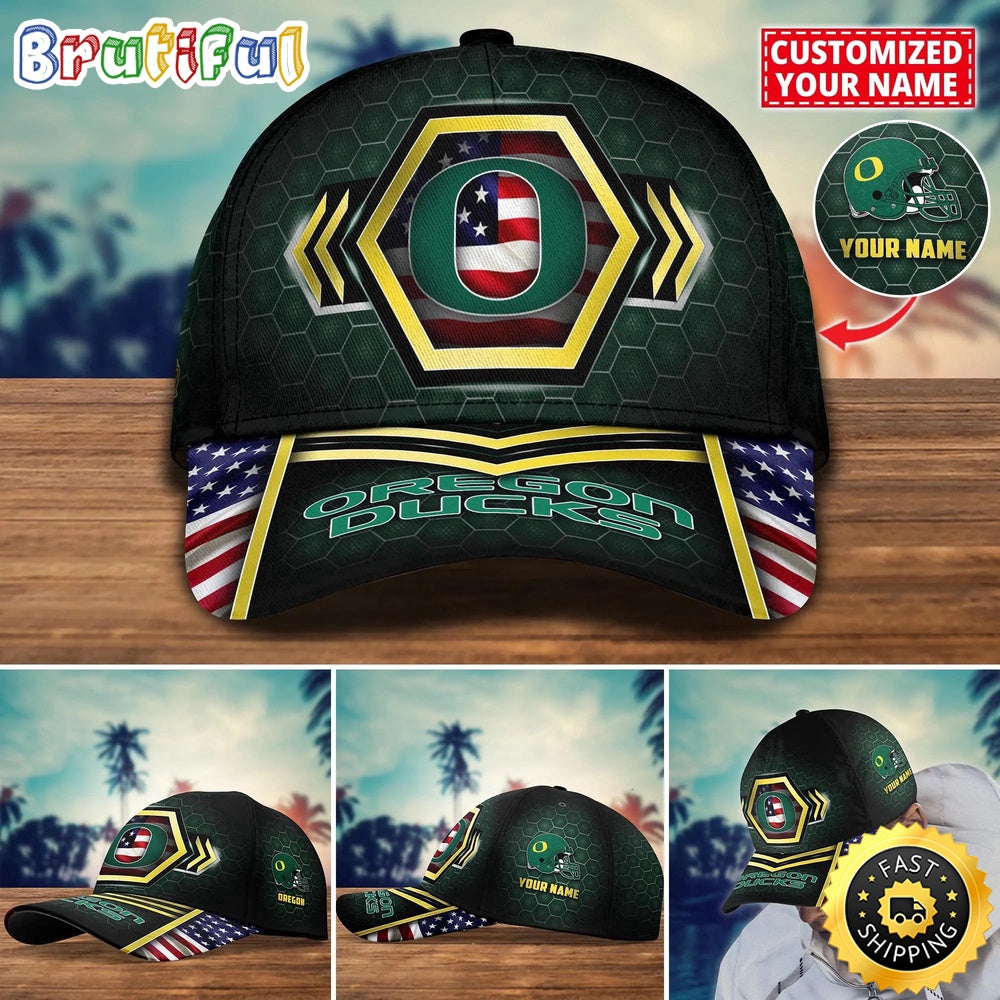 NCAA Oregon Ducks Baseball Cap Best Trending Custom Name Cap