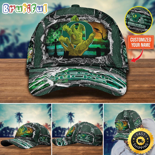 NCAA Oregon Ducks Baseball Cap Halloween Custom Name Cap