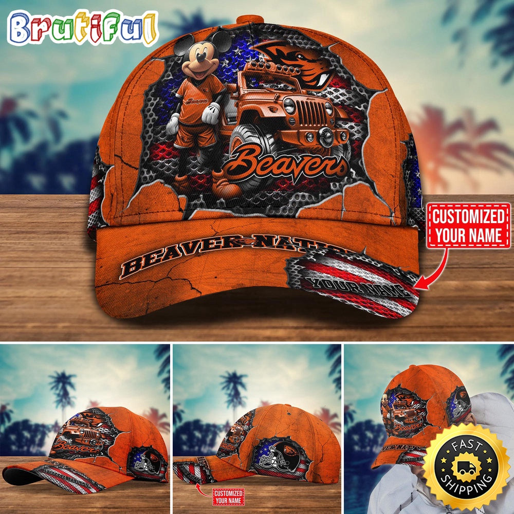 NCAA Oregon State Beavers Baseball Cap Trending Customize Cap