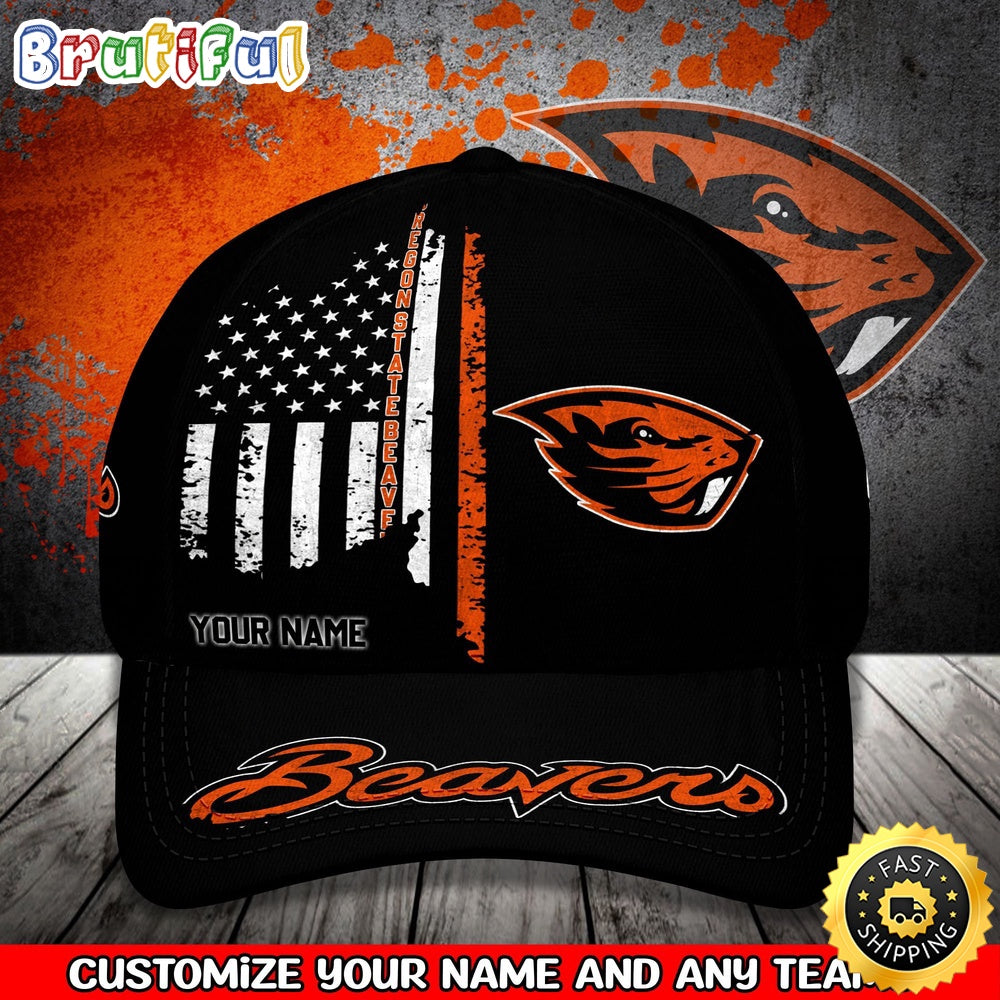 NCAA Oregon State Beavers Baseball Cap Your Name Custom Baseball Cap