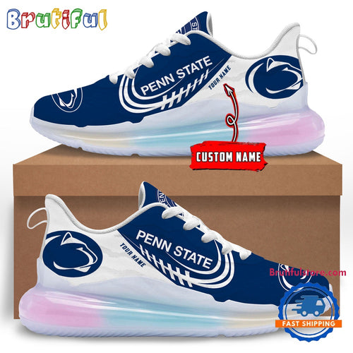 NCAA Penn State Nittany Lions Women’s Rainbow Atmospheric Cushion Running Shoes, Football Women’s Shoes