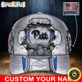 NCAA Pittsburgh Panthers Baseball Cap Silver Metalic Pattern Baseball Cap