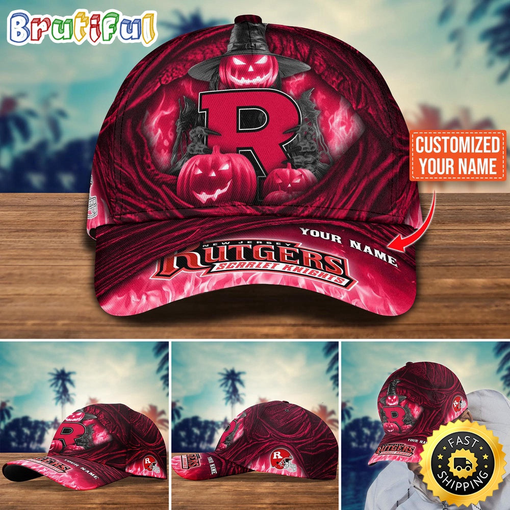 NCAA Rutgers Scarlet Knights Baseball Cap Halloween Custom Cap For Fans