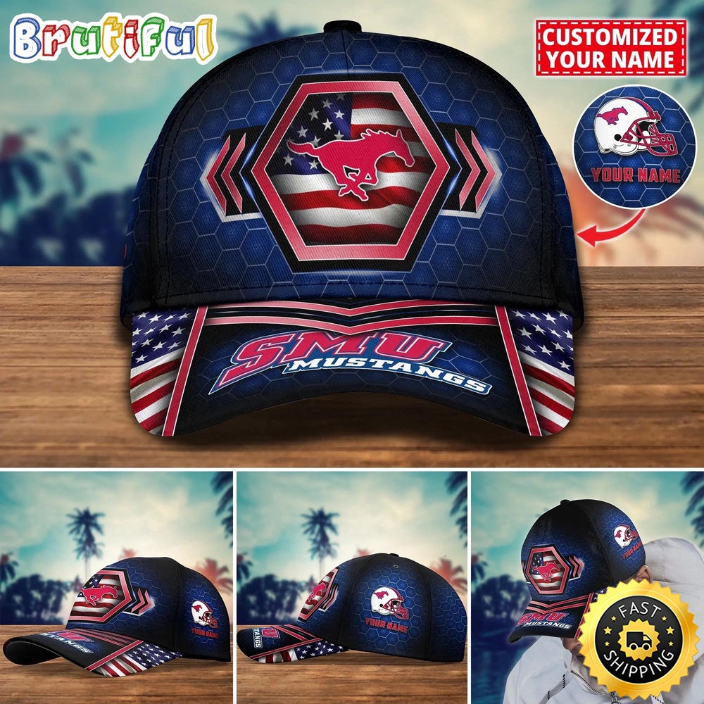 NCAA SMU Mustangs Baseball Cap Best Trending Custom Name Cap