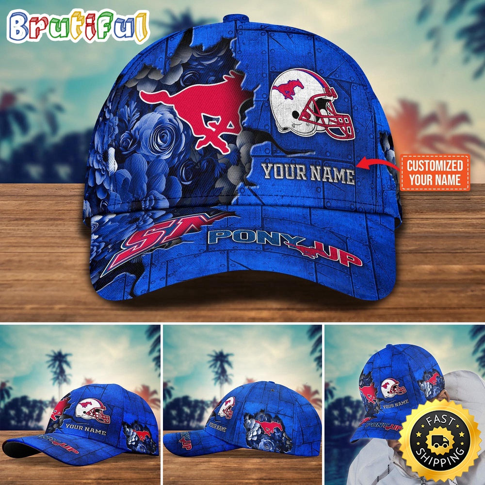 NCAA SMU Mustangs Baseball Cap Custom Hat For Fans