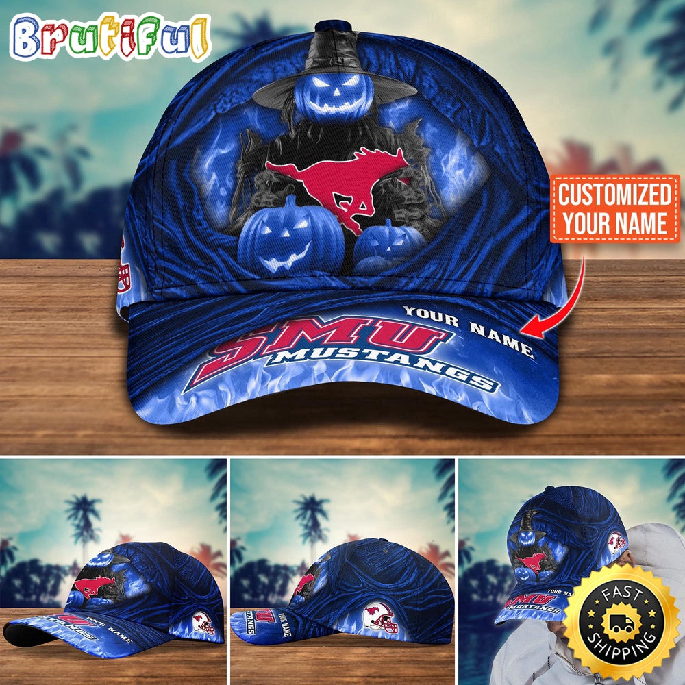 NCAA SMU Mustangs Baseball Cap Halloween Custom Cap For Fans