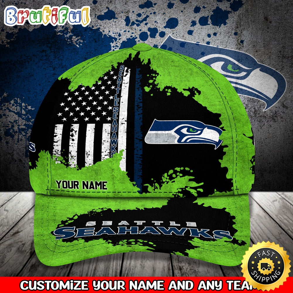 NCAA Seattle Seahawks Baseball Cap Your Name Custom Baseball Cap
