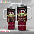 NCAA South Carolina Gamecocks Tumbler Baby Yoda Customzed Handle Cup