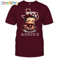NCAA Texas A&M T-Shirt Betty Boop Football Tshirt