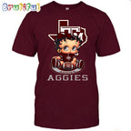 NCAA Texas A&M T-Shirt Betty Boop Football Tshirt