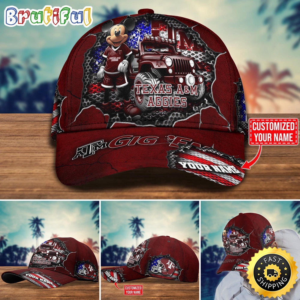 NCAA Texas A&ampM Aggies Baseball Cap Trending Customize Cap