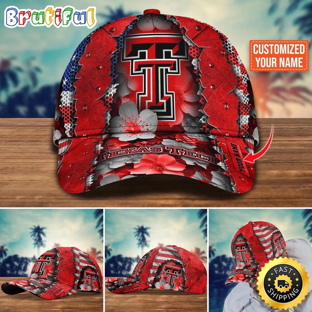 NCAA Texas Tech Red Raiders Baseball Cap Custom Cap For Fans