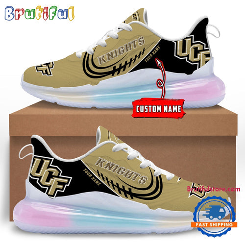 NCAA UCF Knights Women’s Rainbow Atmospheric Cushion Running Shoes, Football Women’s Shoes