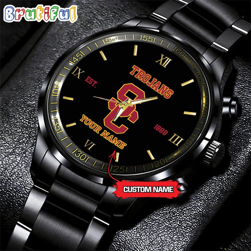 NCAA USC Trojans Black Fashion Watch Football Watch For Fans