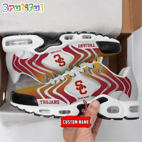 NCAA USC Trojans Logo Football Team Design Air Max Plus Shoes