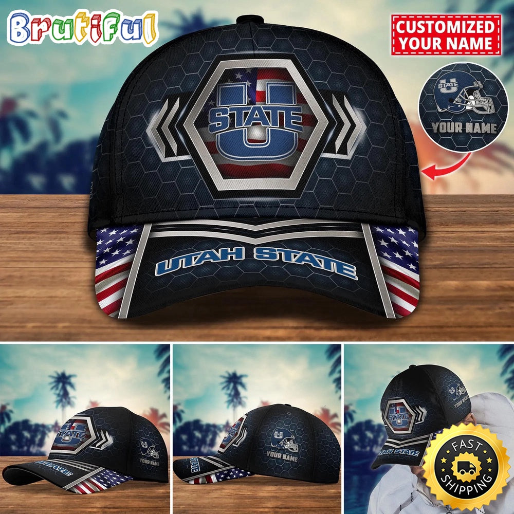 NCAA Utah State Aggies Baseball Cap Best Trending Custom Name Cap