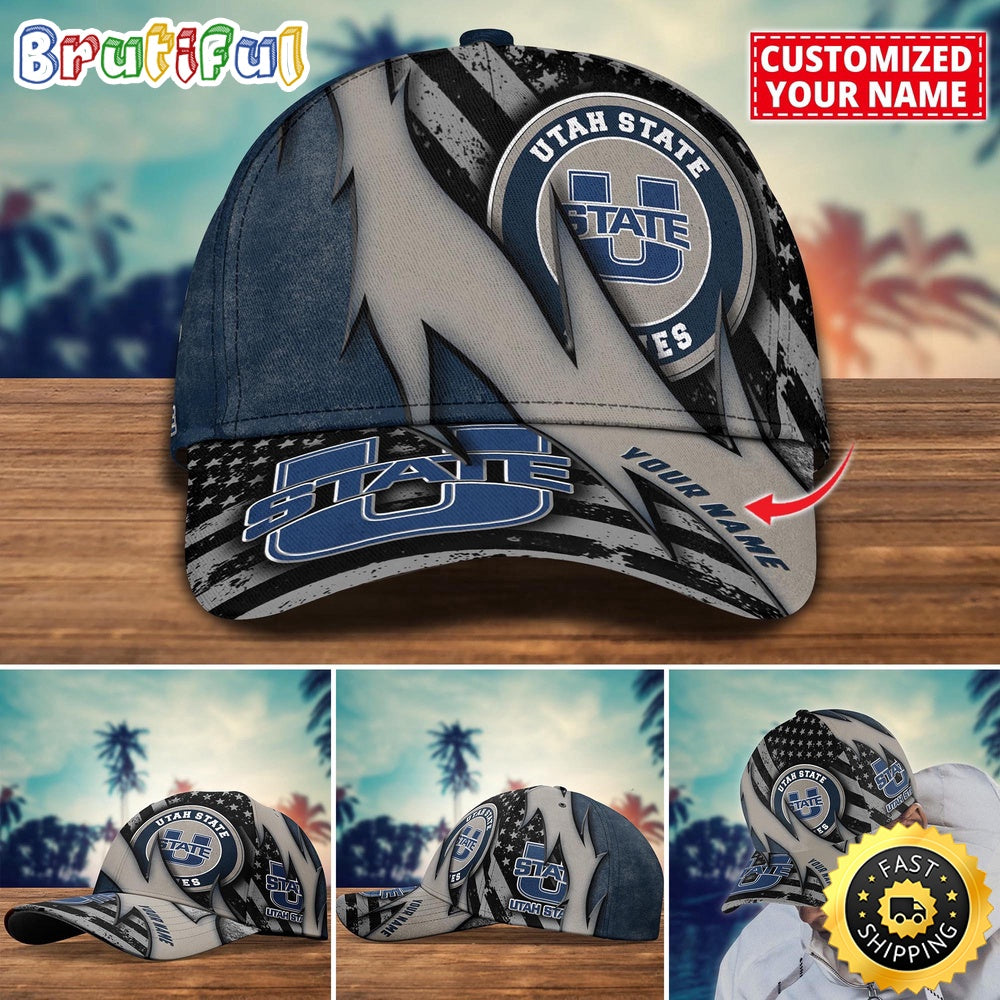 NCAA Utah State Aggies Baseball Cap Custom Cap For Sport Fans
