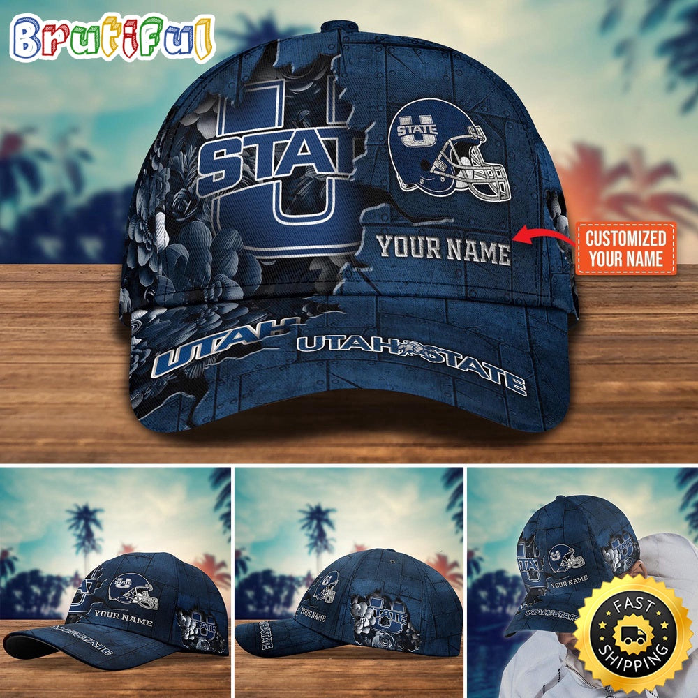 NCAA Utah State Aggies Baseball Cap Custom Hat For Fans
