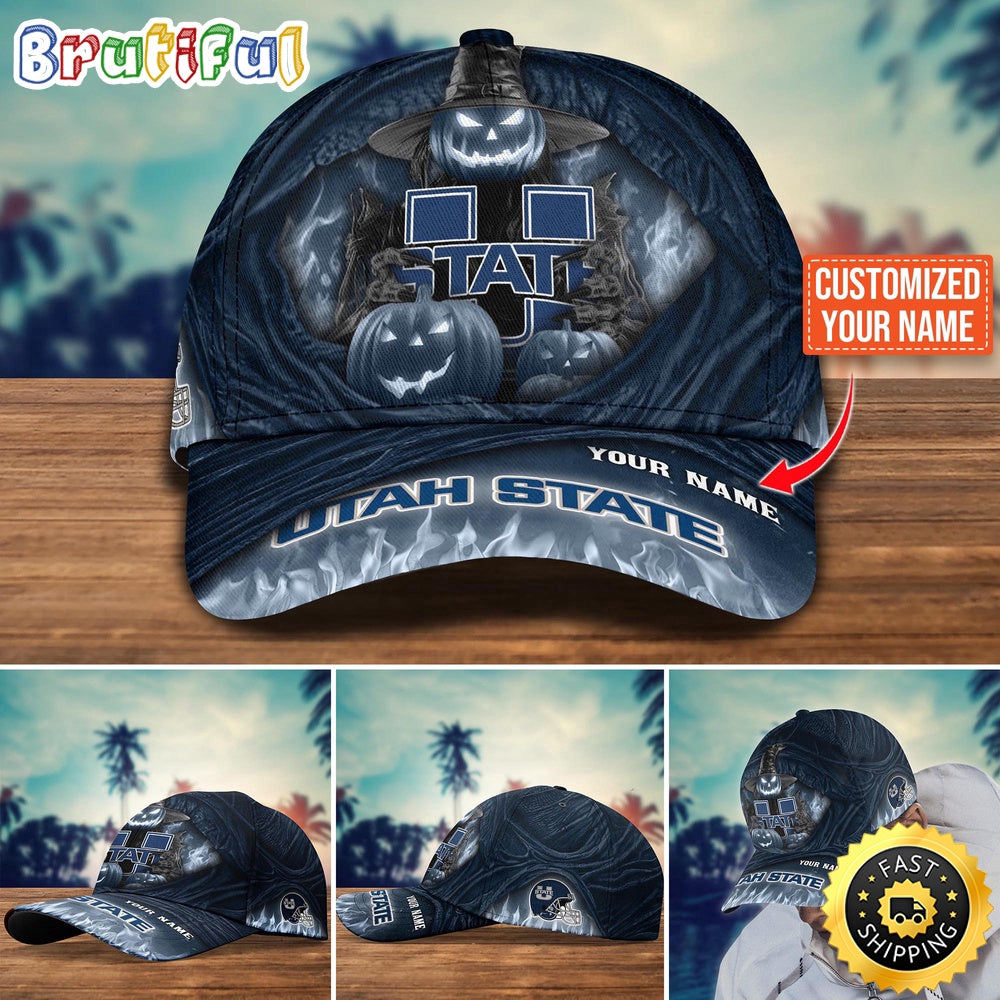 NCAA Utah State Aggies Baseball Cap Halloween Custom Cap For Fans