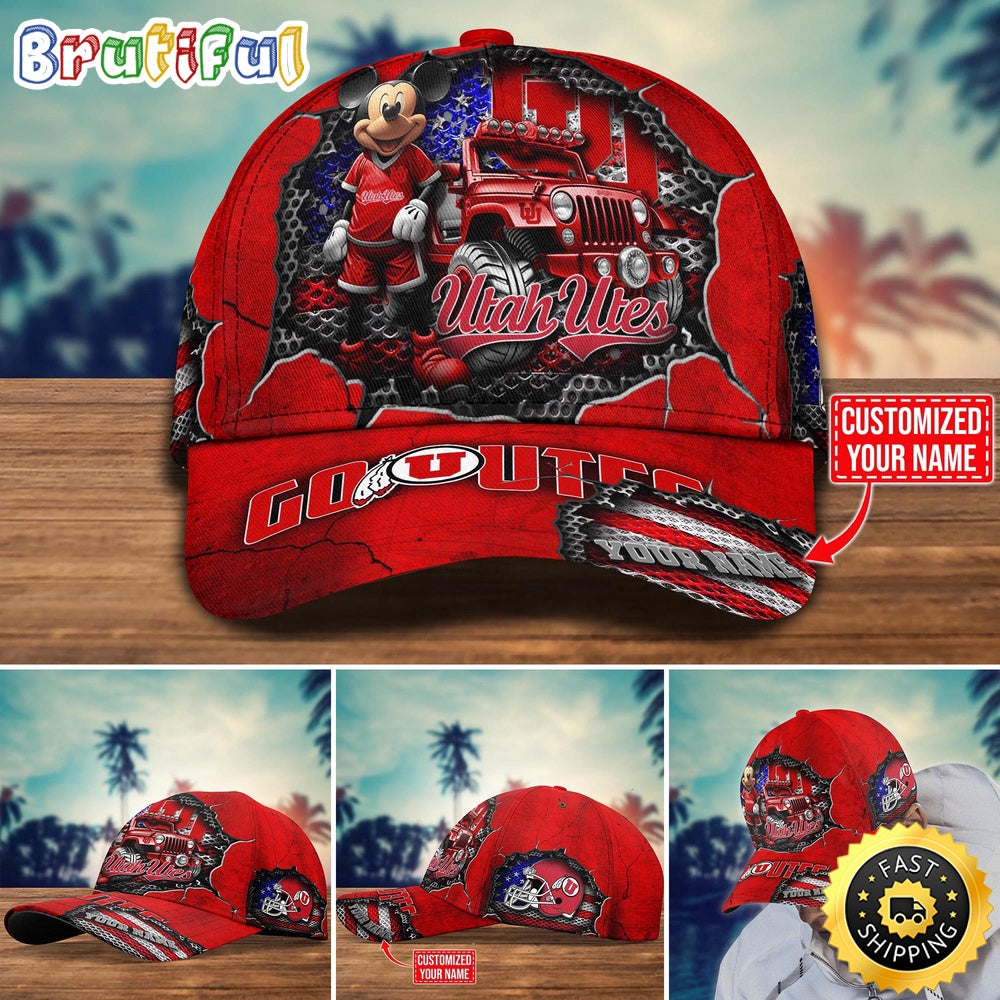 NCAA Utah Utes Baseball Cap Trending Customize Cap