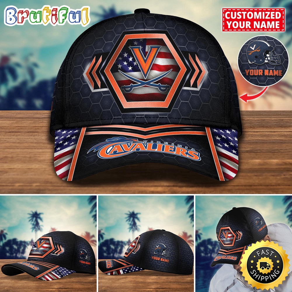 NCAA Virginia Cavaliers Baseball Cap Best Trending Custom Name Cap