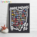 NCAA Women’s Basketball 2024 Tournament March Madness Athletic Determination Wall Art Poster Canvas