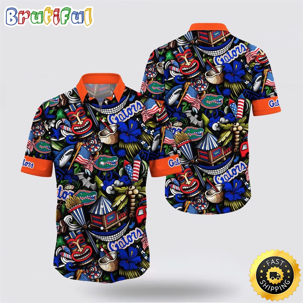 NCAA Florida Gators Flower Hawaii Shirt Summer Vibes For FootBall Fans