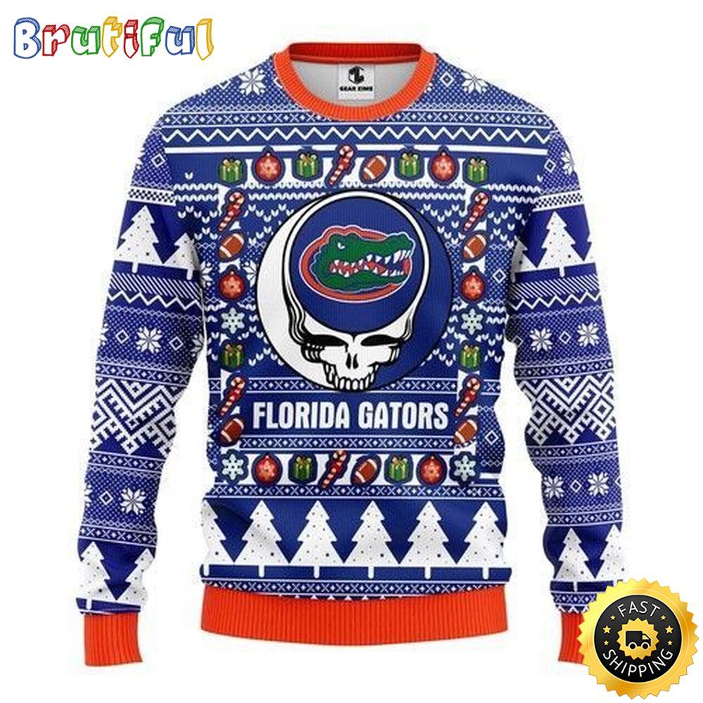 NCAA Florida Gators Ugly Christmas Sweater The Intelligence Of The Skull Unisex Sweater