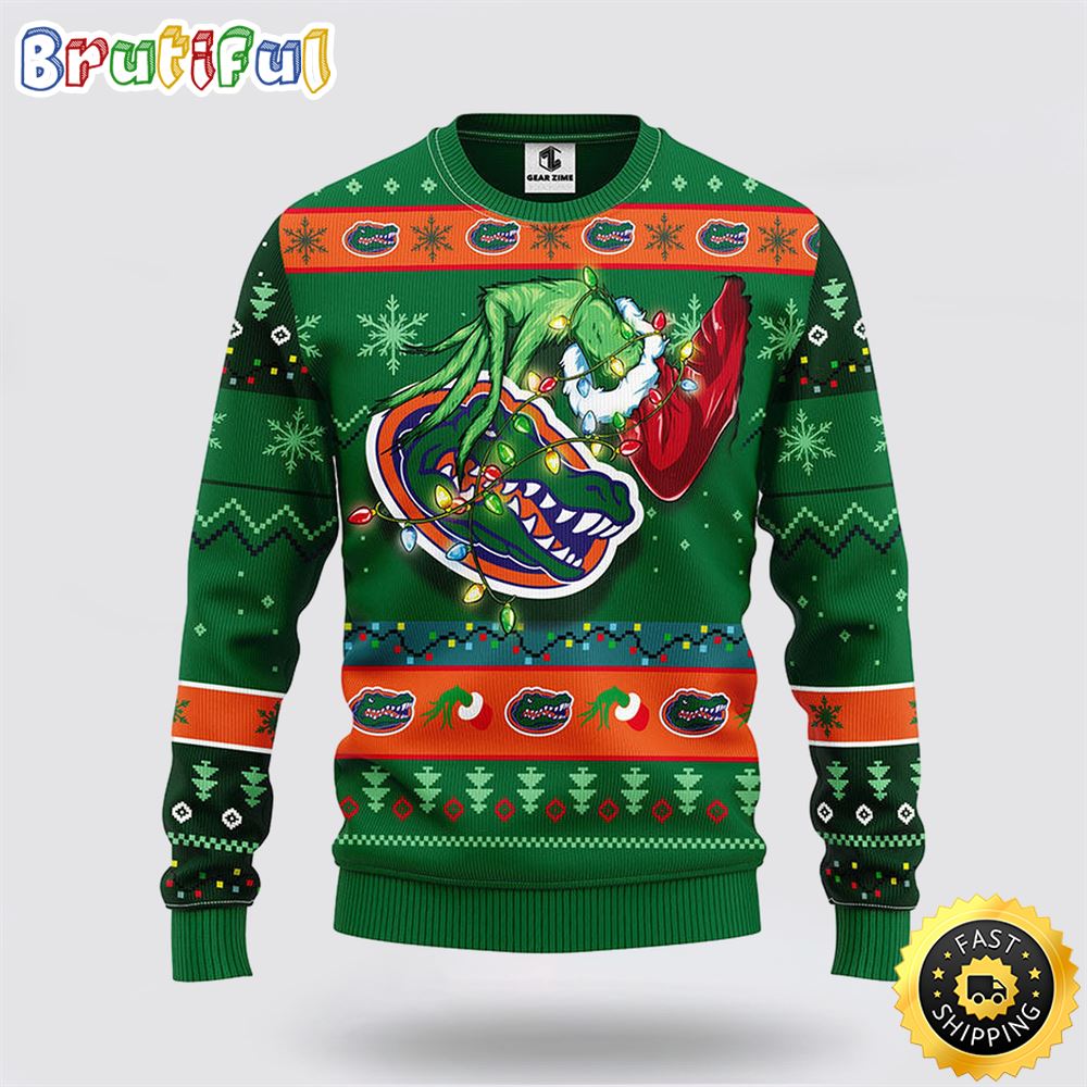 NCAA Florida Gators Ugly Sweater Grinch Ugly Christmas Sweater