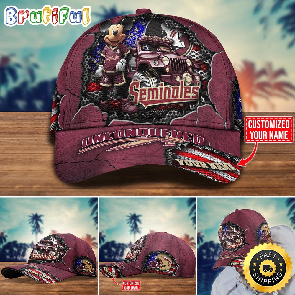 NCAA Florida State Seminoles Baseball Cap Trending Customize Cap