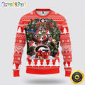 NCAA Georgia Bulldogs Ugly Sweater Tree Ugly Christmas Fleece Sweater