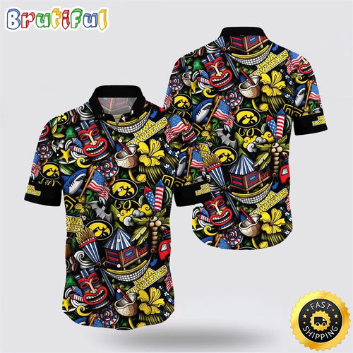 NCAA Iowa Hawkeyes Flower Hawaii Shirt Summer Vibes For FootBall Fans