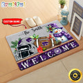 NCAA Kansas State Wildcats Doormat Welcome Christmas Custom Name Football Doormat