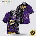 NCAA Lsu Tigers Hawaiian Shirt Mickey And Floral Pattern