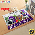 NCAA Northwestern Wildcats Doormat Welcome Christmas Custom Name Football Doormat