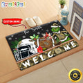 NCAA UCF Knights Doormat Grinch Christmas Welcome Custom Name Football Doormat