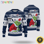 NCAA Winnipeg Jets Ugly Sweater Grinch Funny Christmas Football Sweater