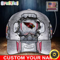 NFL Arizona Cardinals Baseball Cap Silver Metalic Pattern Cap
