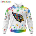 NFL Arizona Cardinals Hoodie Special Autism Awareness Design All Over Print Hoodie