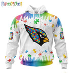 NFL Arizona Cardinals Hoodie Special Autism Awareness Design All Over Print Hoodie