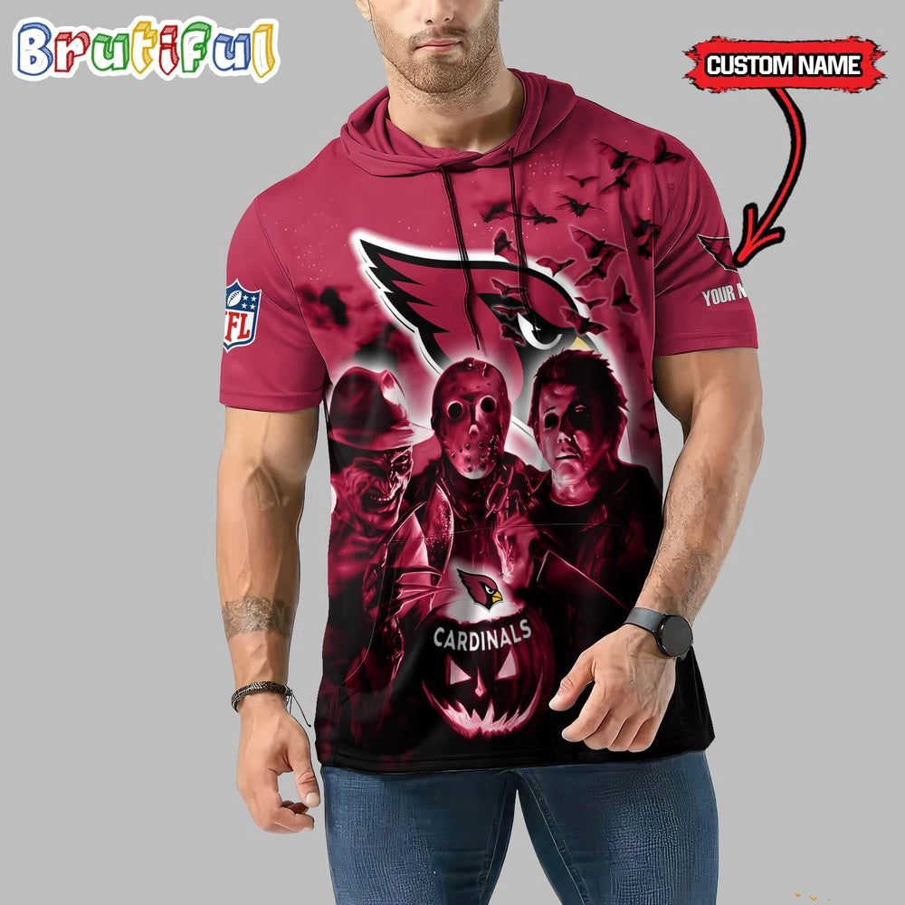 NFL Arizona Cardinals Horror Characters Essential Halloween Sleeveless Hoodie