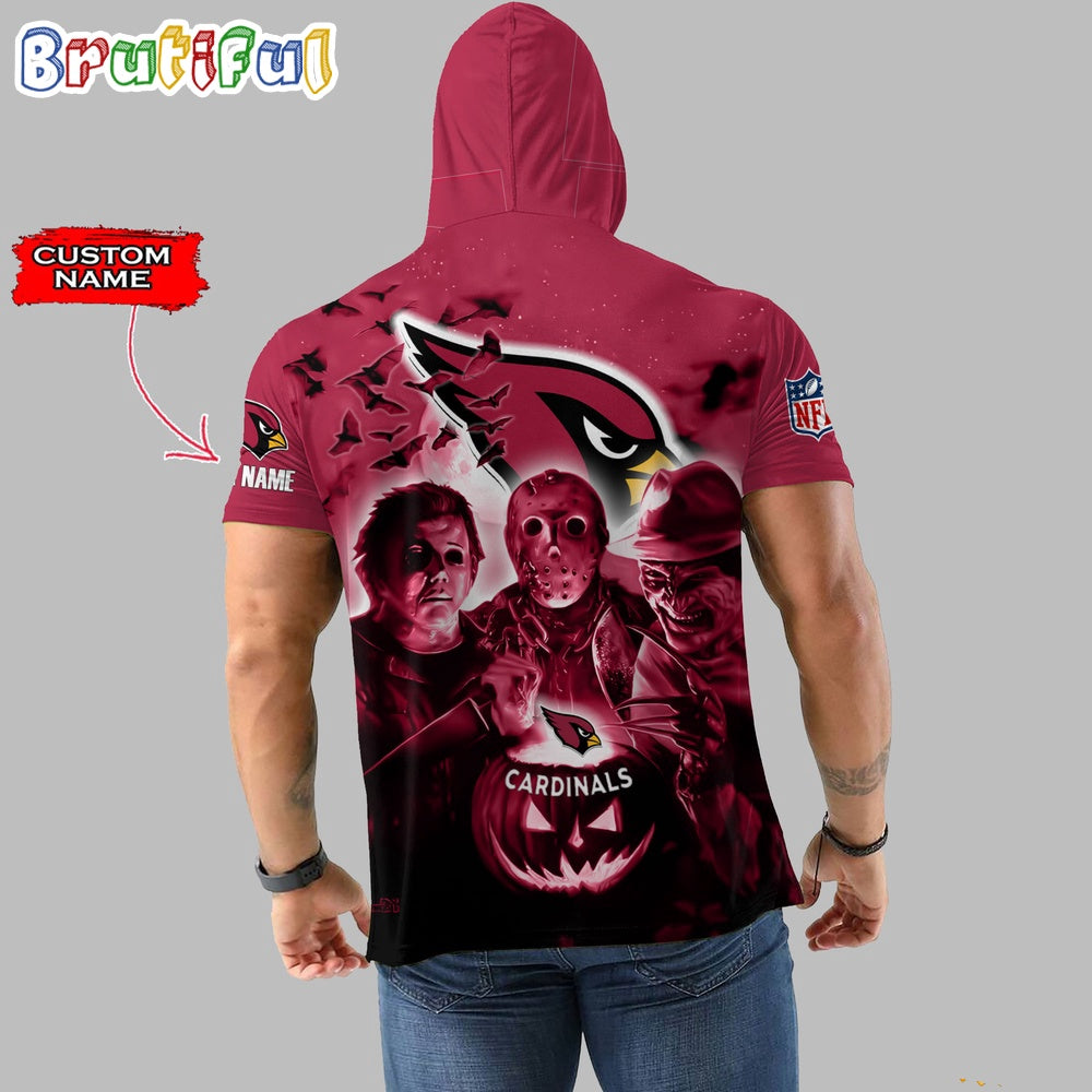NFL Arizona Cardinals Horror Characters Essential Halloween Sleeveless Hoodie
