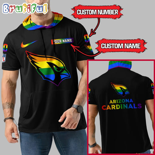 NFL Arizona Cardinals LGBT Workout Hoodie Tank Tops Custom LGBT Pride Shirt