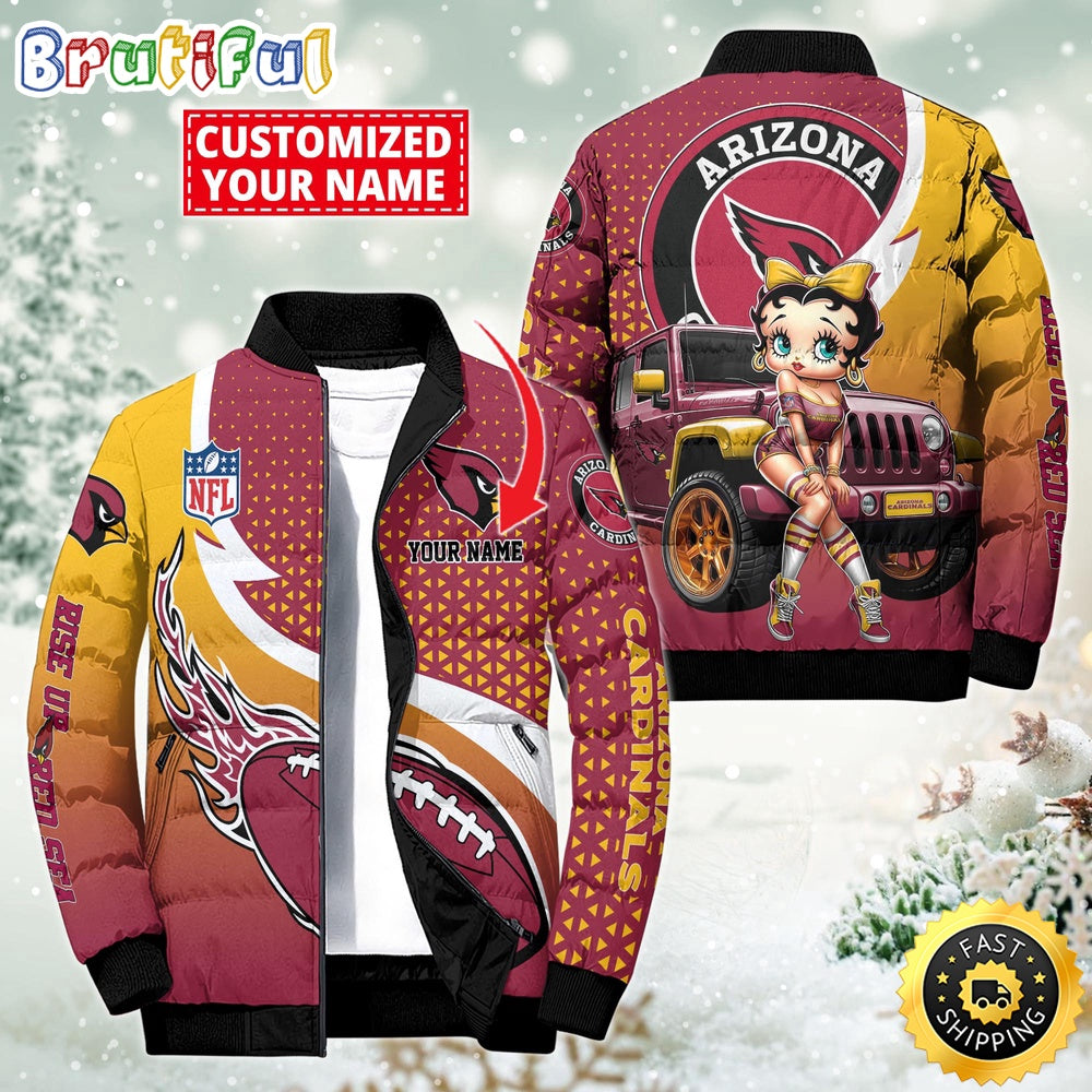 NFL Arizona Cardinals Puffer Jacket Betty Boop Custom Jacket