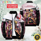NFL Arizona Cardinals Puffer Jacket Mickey Minnie Jacket