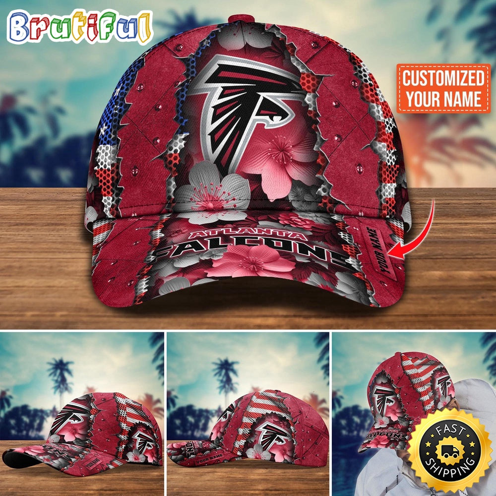 NFL Atlanta Falcons Baseball Cap Custom Name Football Cap For Fans
