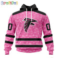 NFL Atlanta Falcons Hoodie Special Pink Hoodie Design Fight Breast Cancer