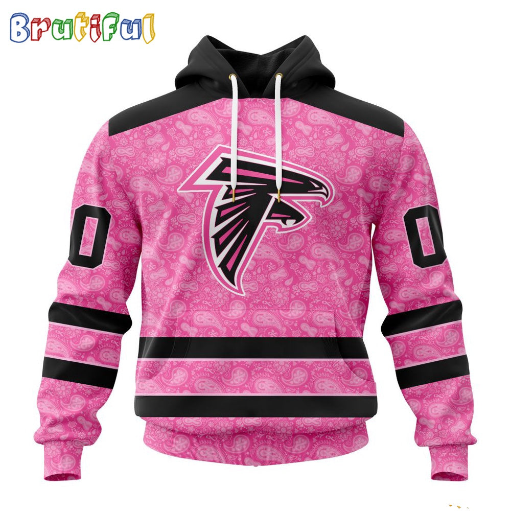 NFL Atlanta Falcons Hoodie Special Pink Hoodie Design Fight Breast Cancer
