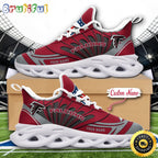 NFL Atlanta Falcons Max Soul Shoes Custom Name Football Shoes Sports