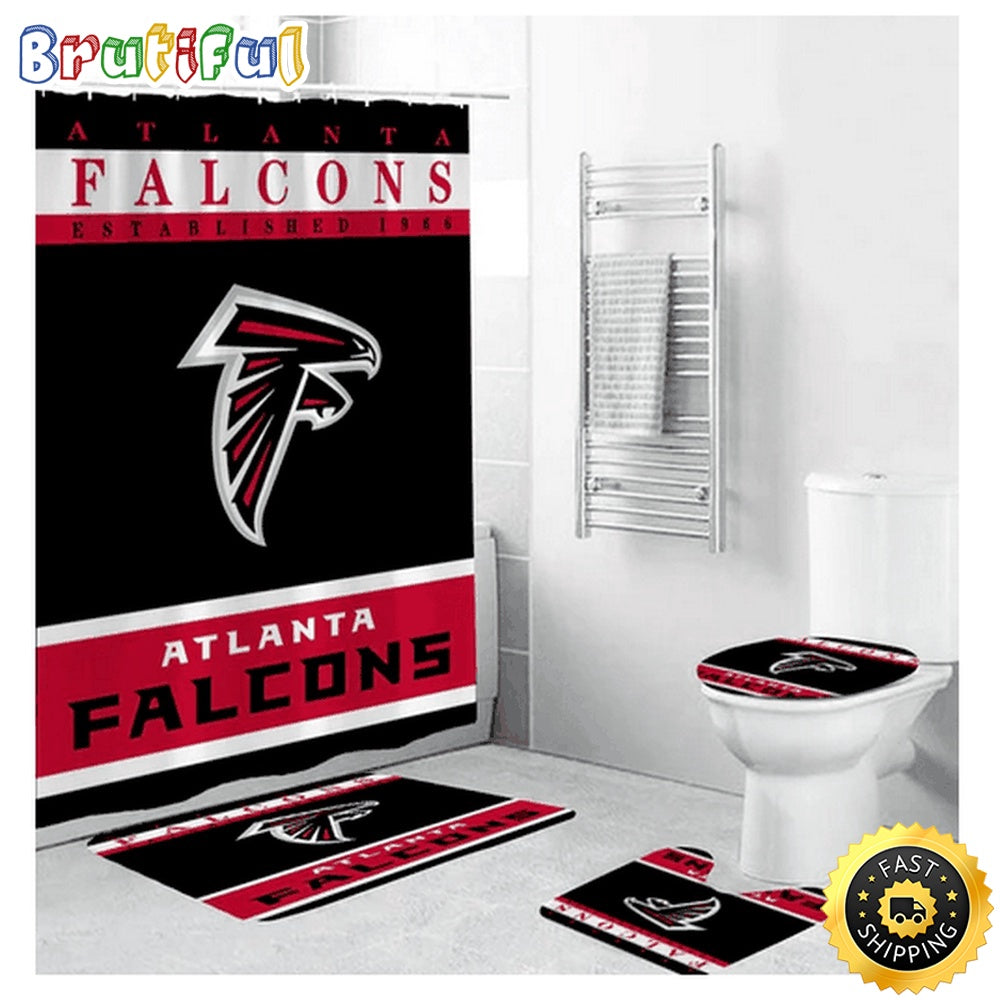 NFL Atlanta Falcons Shower Curtain Football Team Shower Curtain Sets